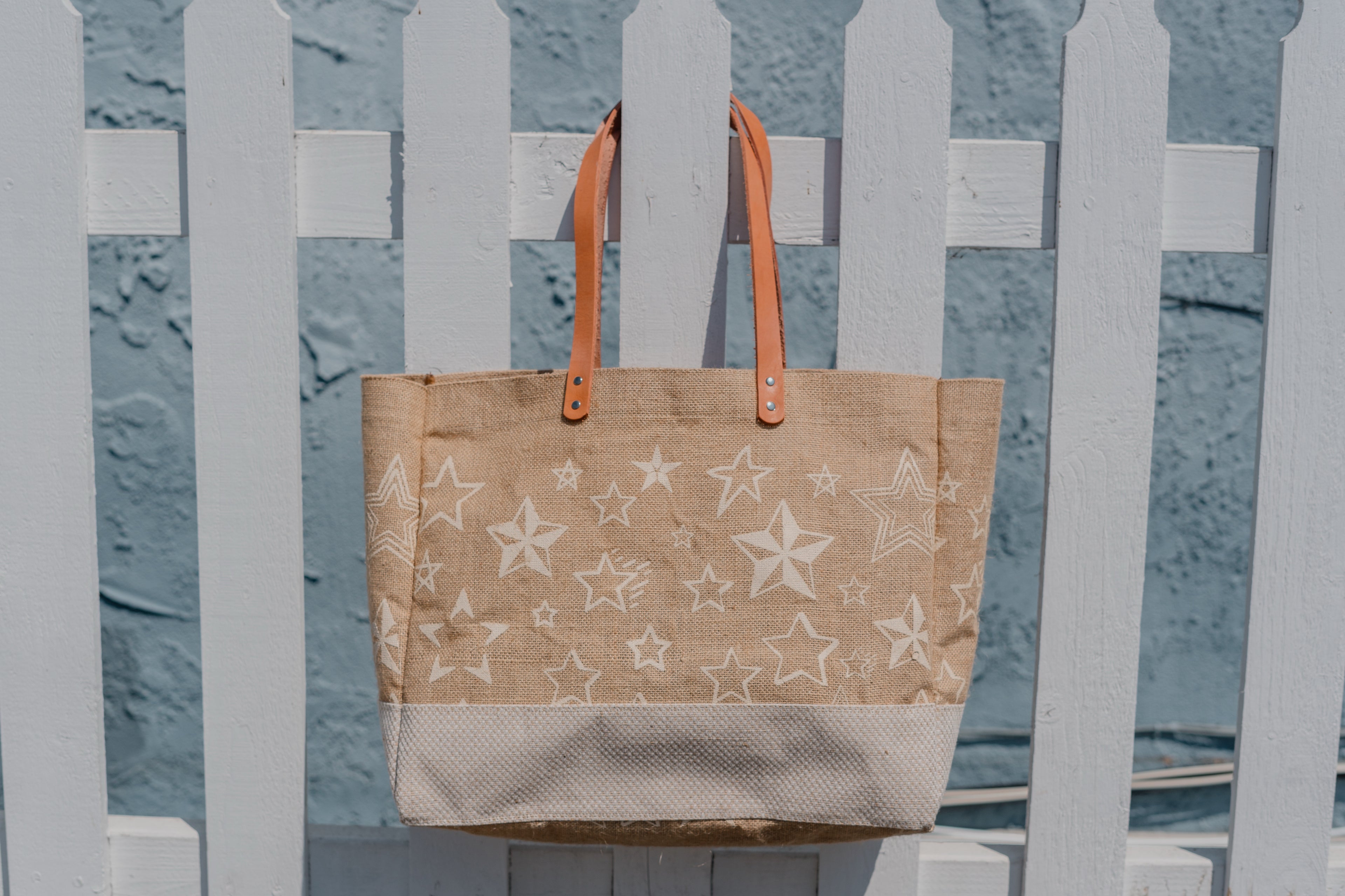 Ocean Tote Bag (Burlap)