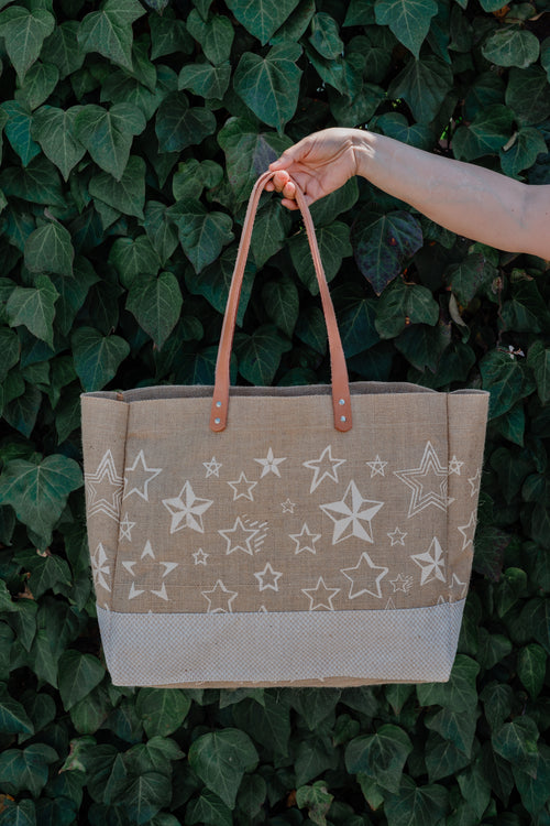 Ocean Tote Bag (Burlap)
